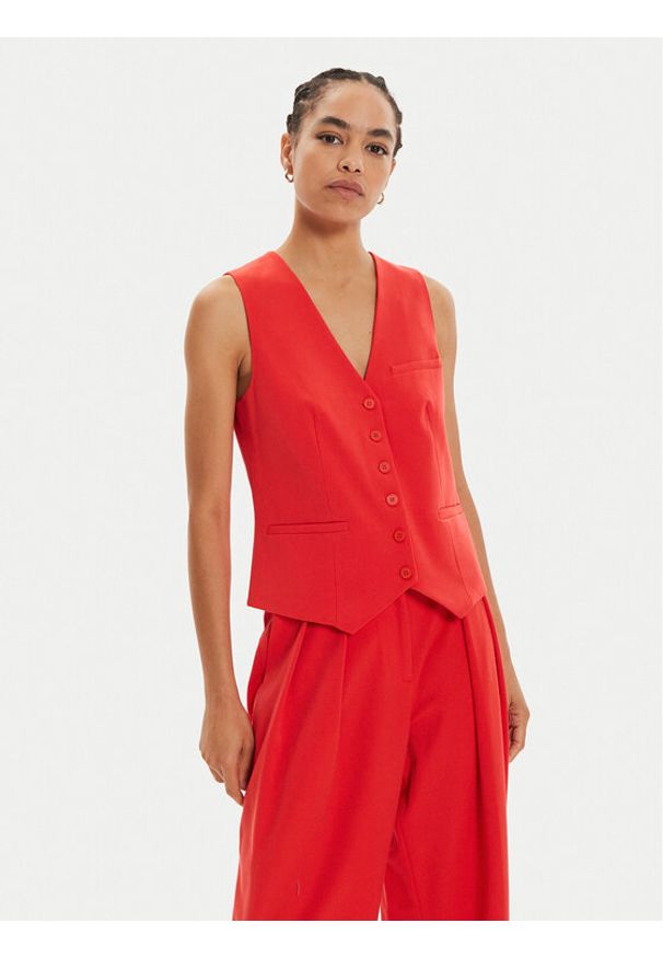 STAUD Kamizelka Brett R24P1100ST Czerwony Regular Fit. Kolor: czerwony. Materiał: syntetyk
