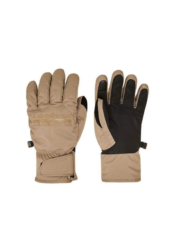 Quiksilver - Rękawice do sportów zimowych techniczne dla Mężczyzn CROSS. Kolor: brązowy. Materiał: poliester, materiał. Sezon: zima. Sport: narciarstwo