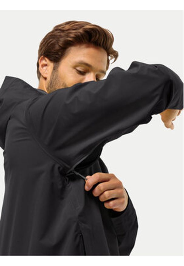 Jack Wolfskin Kurtka przeciwdeszczowa Highest Peak 1115134 Czarny Regular Fit. Kolor: czarny. Materiał: syntetyk
