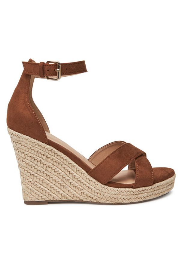 ONLY Shoes Espadryle Onlamelia-18 Mf Wedge 15335555 Brązowy. Kolor: brązowy. Materiał: skóra