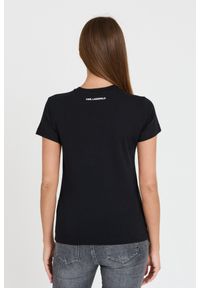Karl Lagerfeld - KARL LAGERFELD Czarny damski t-shirt Ikonik 2.0, Rozmiar S. Kolor: czarny #2