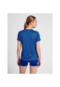 Hummel Core XK Poly Jersey S/S Woman. Kolor: niebieski. Materiał: jersey. Długość rękawa: krótki rękaw. Długość: krótkie