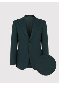 Pako Lorente - PAKO LORENTE – Zielona marynarka garniturowa. Kolor: zielony. Materiał: poliester, wiskoza, elastan. Styl: młodzieżowy #6