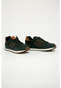 New Balance - Buty skórzane ML574NBI. Nosek buta: okrągły. Zapięcie: sznurówki. Kolor: czarny. Materiał: skóra. Szerokość cholewki: normalna. Model: New Balance 574 #4