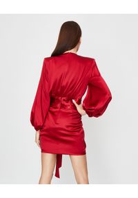 ALEXANDRE VAUTHIER - Czerwona sukienka z jedwabiu. Kolor: czerwony. Materiał: jedwab. Wzór: aplikacja. Styl: wizytowy. Długość: mini #4