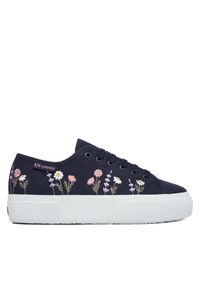 Tenisówki Superga. Kolor: niebieski. Obcas: na platformie #1
