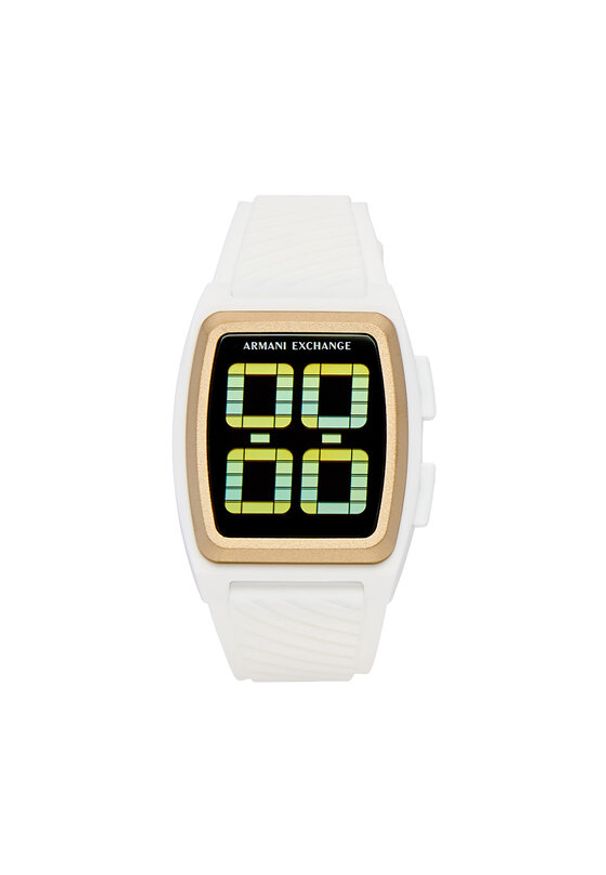 Armani Exchange Zegarek Kelvin AX2968 Biały. Kolor: biały. Materiał: syntetyk