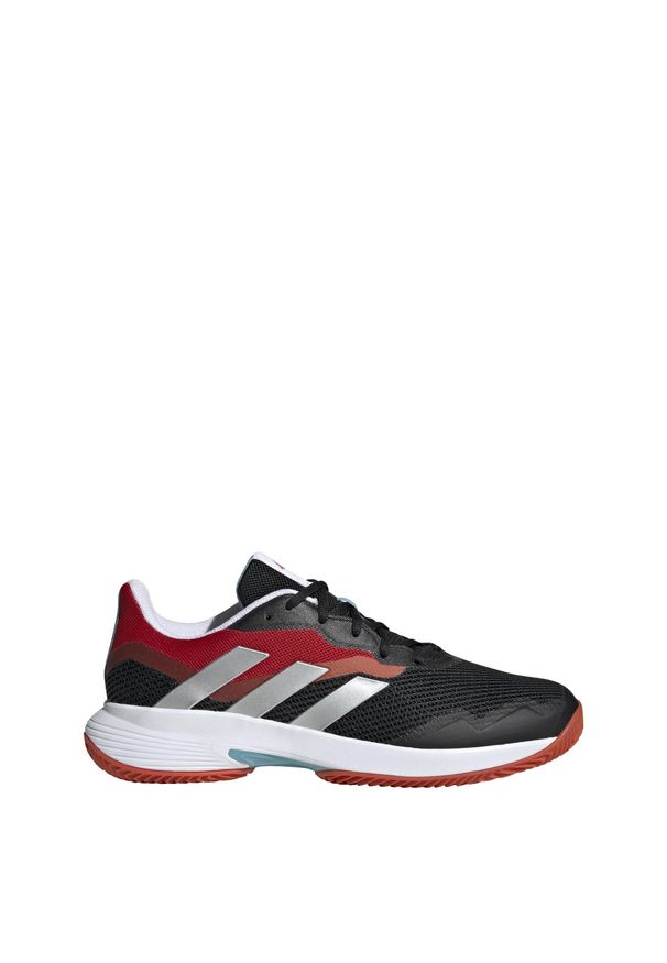 Adidas - CourtJam Control Clay Tennis Shoes. Kolor: czarny, czerwony, biały, wielokolorowy. Materiał: materiał. Sport: tenis