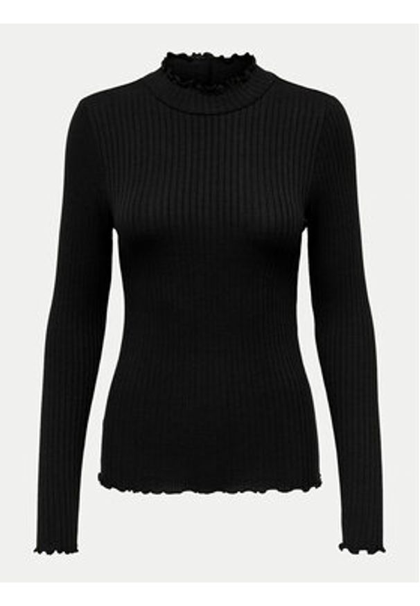 JDY Bluzka Fransiska 15228065 Czarny Slim Fit. Kolor: czarny. Materiał: wiskoza