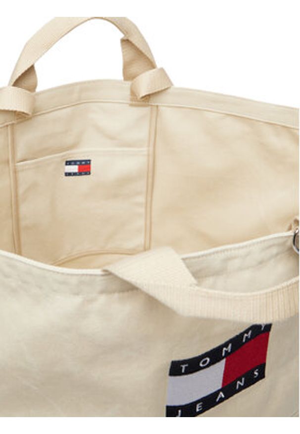 Tommy Jeans Torebka Tjw Wave Flag Med Tote AW0AW18466 Beżowy. Kolor: beżowy