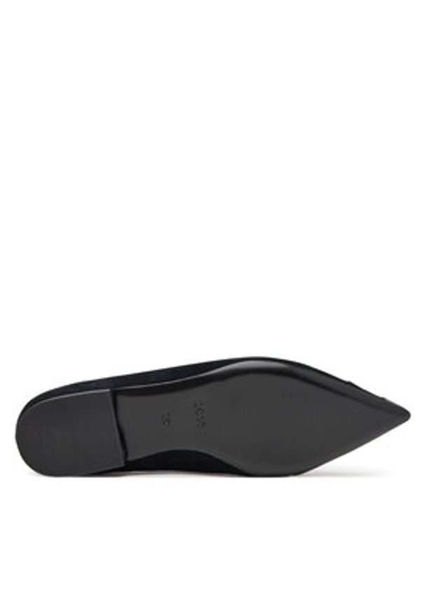 BOSS Baleriny Gracey 50548585 Czarny. Kolor: czarny. Materiał: skóra, zamsz