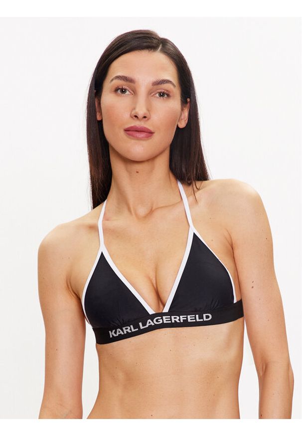 Karl Lagerfeld - KARL LAGERFELD Góra od bikini 230W2234 Czarny. Kolor: czarny. Materiał: syntetyk