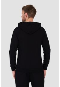 MOSCHINO Czarna męska bluza z kapturem i lampasami, Rozmiar M. Typ kołnierza: kaptur. Kolor: czarny #5