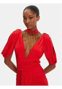 Babylon Sukienka wieczorowa S00876 Czerwony Slim Fit. Kolor: czerwony. Materiał: wiskoza. Styl: wizytowy #5