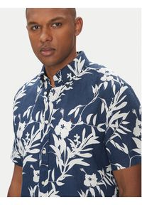 TOMMY HILFIGER - Tommy Hilfiger Koszula Tropical MW0MW38586 Granatowy Regular Fit. Kolor: niebieski. Materiał: len #3