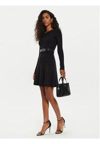 Guess Sukienka dzianinowa W2BK29 Z2YJ2 Czarny Regular Fit. Kolor: czarny. Materiał: wiskoza #5