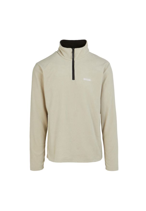 Regatta - Bluza Polarowa z suwakiem Męska Thompson. Kolor: beżowy. Materiał: polar. Sezon: zima. Sport: turystyka piesza