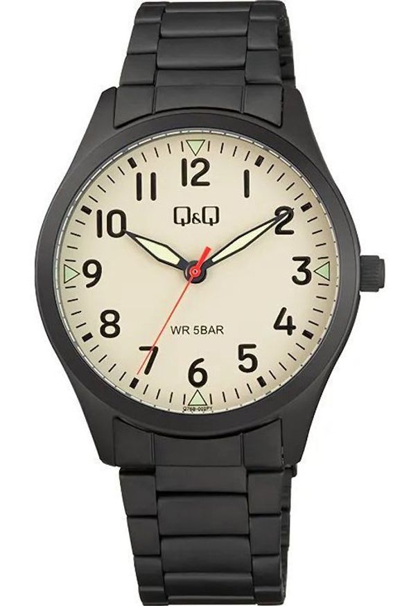 Zegarek Q&Q Q76B-002P męski wodoszczelny czarny matowy .. Kolor: czarny