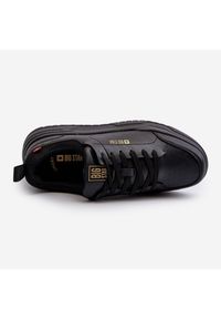 Big-Star - Sneakersy Męskie Memory Foam System Big Star NN174148 Czarne. Okazja: na co dzień. Kolor: czarny. Materiał: skóra #4