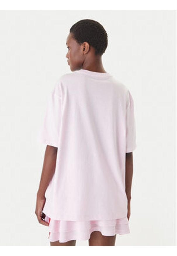 Adidas - adidas T-Shirt House Of Tiro Graphic KB7169 Różowy Oversize. Kolor: różowy. Materiał: bawełna