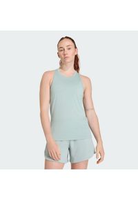Adidas - Koszulka treningowa bez rękawów Designed for Training. Kolor: zielony. Materiał: materiał. Długość rękawa: bez rękawów. Wzór: gładki. Sport: fitness #1