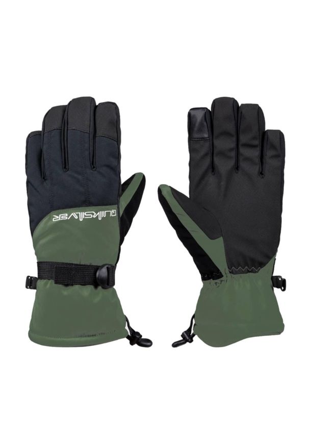 Rękawice narciarskie snowboardowe męskie Quiksilver wodoodporne XL. Kolor: czarny, wielokolorowy, zielony. Materiał: poliester. Sezon: zima. Sport: narciarstwo, snowboard