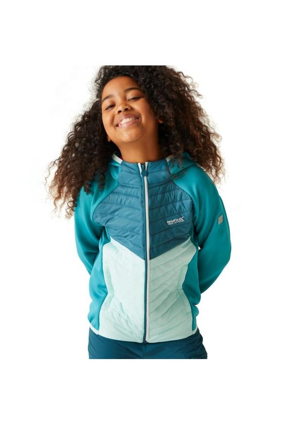 Regatta - Kurtka hybrydowa dziecięca Kielder VIII. Kolor: niebieski. Materiał: polar, puch. Styl: elegancki, sportowy