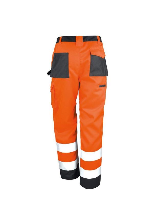 RESULT - Ochronne Spodnie Dla Dorosłych Unisex Hi Viz Cargo. Kolor: pomarańczowy