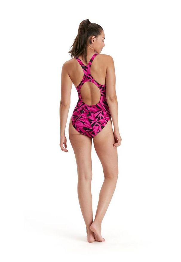 Strój Kąpielowy Speedo Boom Logo Allover Medalist – Czarno-różowy – Rozmiar 28. Kolor: czarny, różowy, wielokolorowy