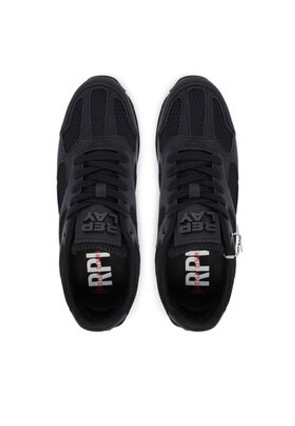 Replay - REPLAY Sneakersy GMS68.000.C0107S Czarny. Kolor: czarny. Materiał: skóra