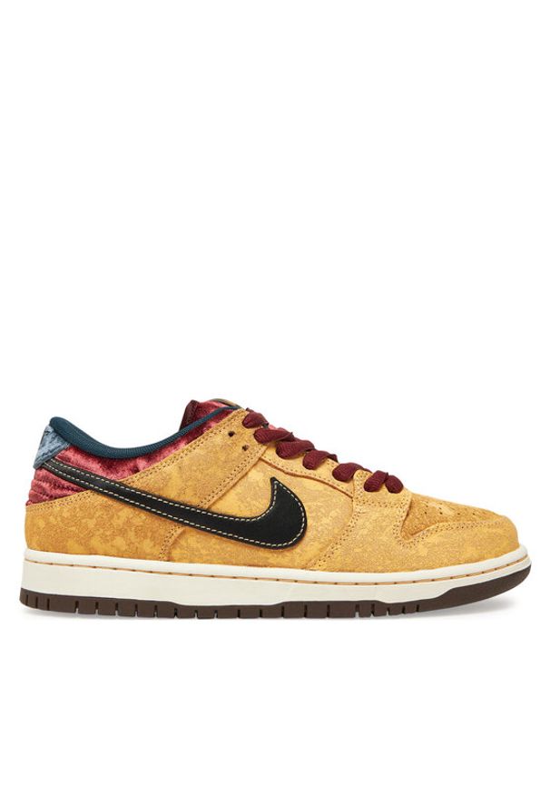 Nike Sneakersy Sb Dunk Low Pro FZ1278 200 Żółty. Kolor: żółty. Materiał: skóra, zamsz