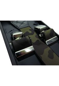 Modini - Długie szelki moro/kamuflaż leśny XL20. Materiał: skóra, guma. Wzór: moro #1