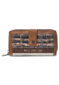 Brązowy Elegancki Portfel Damski Anekke. Kolor: brązowy. Materiał: skóra ekologiczna #10