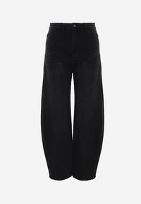 Renee - Czarne Jeansy Barrel Fit High Waist z Bawełną Rolimia. Okazja: na co dzień. Stan: podwyższony. Kolor: czarny. Styl: casual #6