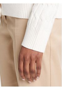 TOMMY HILFIGER - Tommy Hilfiger Kardigan WW0WW46514 Écru Regular Fit. Materiał: bawełna