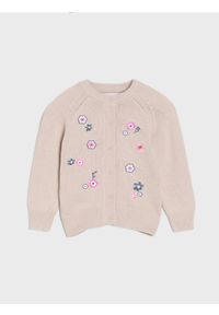 Sinsay - Sweter z haftowanymi kwiatami - kremowy. Kolor: kremowy. Wzór: haft, kwiaty #1