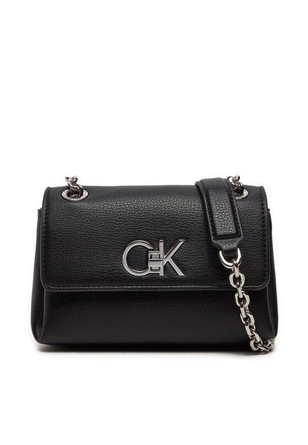 Calvin Klein Torebka Shouder Bag K60K612546 Czarny. Kolor: czarny. Materiał: skórzane