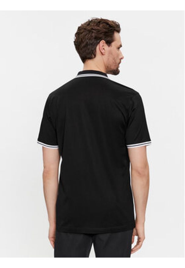 Karl Lagerfeld - KARL LAGERFELD Polo 745080 541200 Czarny Regular Fit. Typ kołnierza: polo. Kolor: czarny. Materiał: bawełna