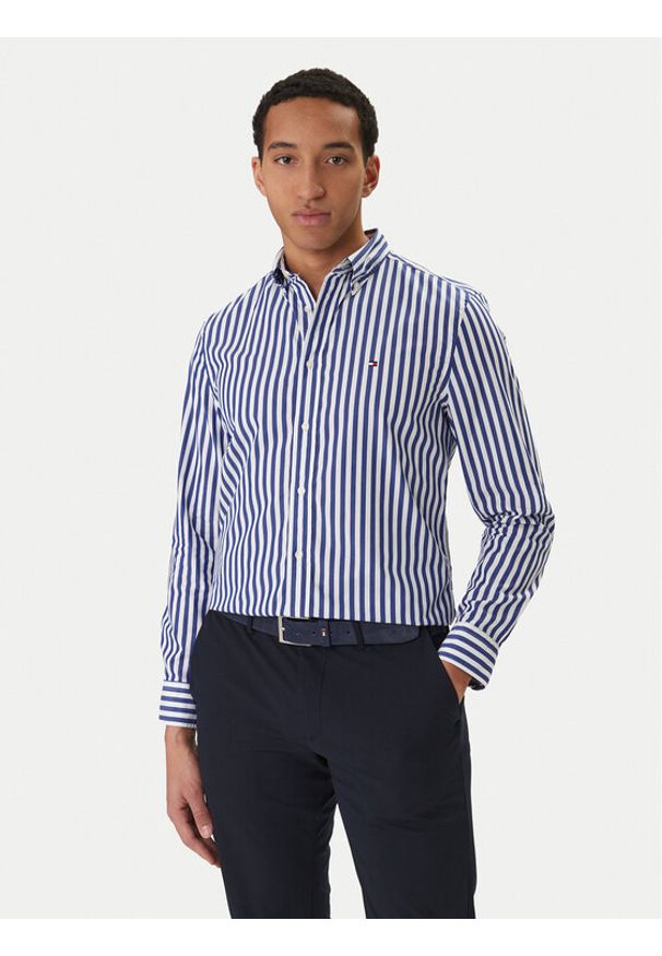 TOMMY HILFIGER - Tommy Hilfiger Koszula MW0MW42440 Niebieski Regular Fit. Kolor: niebieski. Materiał: bawełna