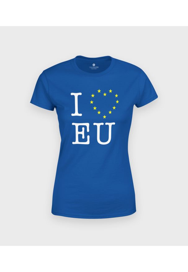 MegaKoszulki - Koszulka damska I love EU. Materiał: bawełna