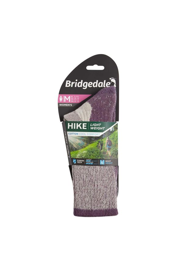 BRIDGEDALE - Skarpety turystyczne Bridgedale Hike Lt Coolmax C Boot. Kolor: fioletowy. Sport: turystyka piesza