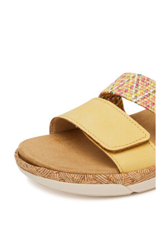 Remonte Sandały R6861-68 Żółty. Kolor: żółty. Materiał: materiał, syntetyk