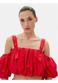 Pinko - PINKO Top 105176 A2LD Czerwony Regular Fit. Kolor: czerwony. Materiał: syntetyk #3