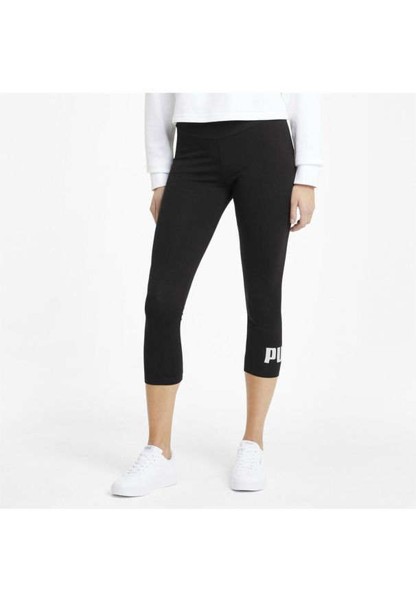 Spodnie legginsy damskie Puma Ess 3/4. Kolor: biały, czarny, wielokolorowy