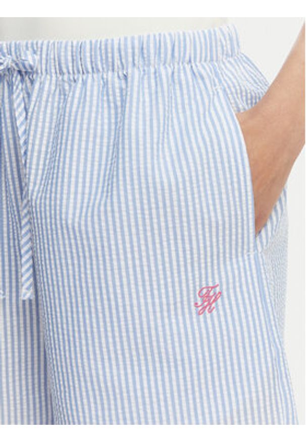 TOMMY HILFIGER - Tommy Hilfiger Szorty materiałowe Seersucker UW0UW06542 Niebieski jasny Regular Fit. Kolor: niebieski. Materiał: bawełna