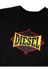 Diesel T-Shirt "T-Just" | A03843-0HAYU-9XX | Mężczyzna | Czarny. Okazja: na co dzień. Kolor: czarny. Materiał: bawełna. Wzór: nadruk. Styl: casual #4