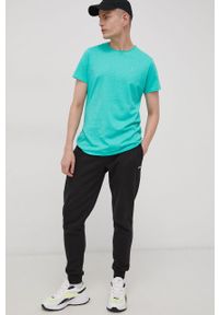 Tommy Jeans Spodnie męskie kolor czarny gładkie. Kolor: czarny. Materiał: dzianina, bawełna. Wzór: gładki