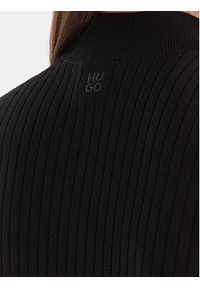 Hugo - HUGO Sukienka dzianinowa Sbonny 50548258 Czarny Slim Fit. Kolor: czarny. Materiał: syntetyk #4