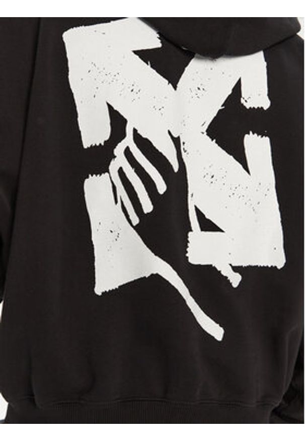 OFF-WHITE - Off-White Bluza OMBB110S23FLE0031001 Czarny Regular Fit. Kolor: czarny. Materiał: bawełna