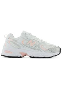 Buty New Balance MR530ECP – białe. Okazja: na co dzień. Kolor: biały. Materiał: materiał, syntetyk, skóra. Szerokość cholewki: normalna. Sezon: lato #1